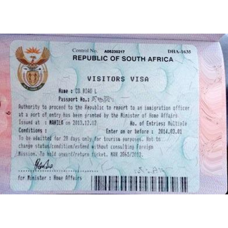 South African Visa Processing